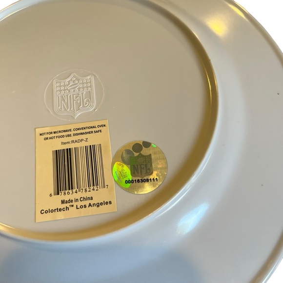 3 NFL Raiders Melamine Plates - Picture 4 of 5